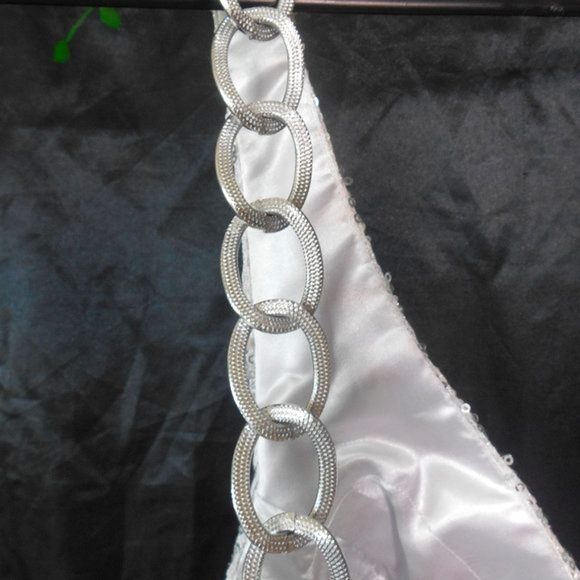 PENDING SALE 🌙 NIGHTMOVES Woman's size 10 Silver sequin formal mini dress - Picture 9 of 16